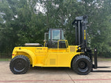 2006 HYSTER H550F 55000 LB CAPACITY DIESEL FORKLIFT PNEUMATIC 172" 2 STAGE MAST FORK POSITIONER DUAL DRIVE TIRES ENCLOSED CAB 6918 HOURS STOCK # BF91891149-TXB
