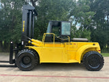 2006 HYSTER H550F 55000 LB CAPACITY DIESEL FORKLIFT PNEUMATIC 172" 2 STAGE MAST FORK POSITIONER DUAL DRIVE TIRES ENCLOSED CAB 6918 HOURS STOCK # BF91891149-TXB