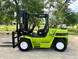 2015 CLARK C70 15500 LB CAPACITY LP GAS FORKLIFT PNEUMATIC 110" 2 STAGE MAST SIDE SHIFTING FORK POSITIONER 5906 HOURS STOCK # BF9424479-TXB - United Lift LLC