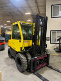 2019 HYSTER H90FT 9000 DIESEL FORKLIFT DUAL PNEUMATIC 98/144" 2 STAGE CLEAR VIEW MAST ENCLOSED HEATED CAB SIDE SHIFTER 1,218 HOURS STOCK # BF9187269-BUF