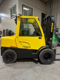 2019 HYSTER H90FT 9000 DIESEL FORKLIFT DUAL PNEUMATIC 98/144" 2 STAGE CLEAR VIEW MAST ENCLOSED HEATED CAB SIDE SHIFTER 1,218 HOURS STOCK # BF9187269-BUF