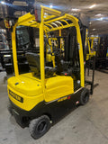 2019 HYSTER J40XN 4000 LB 4 WHEEL 36 VOLT ELECTRIC FORKLIFT CUSHION 90/259" QUAD MAST SIDE SHIFTER 986 HOURS STOCK # BF989129-BUF - United Lift LLC