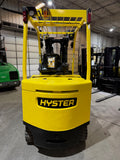 2021 HYSTER E120XN 12000 LBS 48V ELECTRIC 94/185" 3 STAGE MAST SIDE SHIFTING FORK POSITIONER PLUMBED 4 WAYS TO CARRIAGE 1,210 HOURS STK# BF9247349-BUF - United Lift LLC