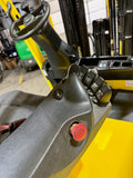 2021 HYSTER E120XN 12000 LBS 48V ELECTRIC 94/185" 3 STAGE MAST SIDE SHIFTING FORK POSITIONER PLUMBED 4 WAYS TO CARRIAGE 1,210 HOURS STK# BF9247349-BUF - United Lift LLC