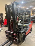 2021 TOYOTA 8FGC45U-BCS 10000 LB LP GAS FORKLIFT CUSHION 1137 HOURS 92/187" 3 STAGE MAST SIDE SHIFTING FORK POSITIONER STOCK # BF9194239-BUF