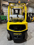 2019 HYSTER H50FT 5000 LB LP GAS FORKLIFT PNEUMATIC 87/189" 3 STAGE MAST SIDE SHIFTING FORK POSITIONER 1248 HOURS STOCK # BF9137759-BUF - United Lift LLC