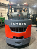 2021 TOYOTA 8FGC45U-BCS 10000 LB LP GAS FORKLIFT CUSHION 1137 HOURS 92/187" 3 STAGE MAST SIDE SHIFTING FORK POSITIONER STOCK # BF9194239-BUF