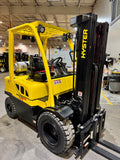 2019 HYSTER H50FT 5000 LB LP GAS FORKLIFT PNEUMATIC 87/189" 3 STAGE MAST SIDE SHIFTING FORK POSITIONER 1248 HOURS STOCK # BF9137759-BUF - United Lift LLC