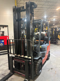 2022 TOYOTA 8FGCU30 6000 LB LP GAS FORKLIFT CUSHION 92/198" 3 STAGE MAST SIDE SHIFTER 744 HOURS STOCK # BF9128729-BUF
