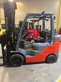 2022 TOYOTA 8FGCU30 6000 LB LP GAS FORKLIFT CUSHION 92/198" 3 STAGE MAST SIDE SHIFTER 744 HOURS STOCK # BF9128729-BUF