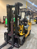 2020 CATERPILLAR 2C6000 6000 LB LP GAS FORKLIFT CUSHION 82/185" 3 STAGE MAST SIDE SHIFTER 972 HOURS STOCK # BF9115279-BUF