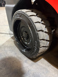 2022 TOYOTA 8FGCU30 6000 LB LP GAS FORKLIFT CUSHION 87/187" 3 STAGE MAST SIDE SHIFTING FORK POSITIONER 728 HOURS STOCK # BF9124459-BUF