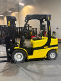 2018 YALE GLP050VXN 5000 LB LP GAS FORKLIFT PNEUMATIC 86/189 3 STAGE MAST SIDE SHIFTER 1238 HOURS STOCK # BF9167429-BUF