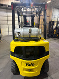 2018 YALE GLP050VXN 5000 LB LP GAS FORKLIFT PNEUMATIC 86/189 3 STAGE MAST SIDE SHIFTER 1238 HOURS STOCK # BF9167429-BUF