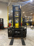 2021 HYSTER H155FT 15500 LB DIESEL FORKLIFT PNEUMATIC 147/213" 2 STAGE CLEAR VIEW MAST SIDE SHIFTING FORK POSITIONER ENCLOSED HEATED CAB 1,257 HOURS STOCK # BF9393839-BUF