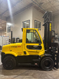 2021 HYSTER H155FT 15500 LB DIESEL FORKLIFT PNEUMATIC 147/213" 2 STAGE CLEAR VIEW MAST SIDE SHIFTING FORK POSITIONER ENCLOSED HEATED CAB 1,257 HOURS STOCK # BF9393839-BUF