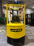 2023 HYSTER E65XN 6500 LB 48 VOLT ELECTRIC FORKLIFT CUSHION 89/130" 2 STAGE FULL FREE LIFT MAST SIDE SHIFTING FORK POSITIONER 672 HOURS STOCK # BF9112959-BUF