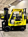 2018 HYSTER S60FT 6000 LB LP GAS FORKLIFT CUSHION 87/187" 3 STAGE MAST SIDE SHIFTING FORK POSITIONER 4 WAY PLUMBED 1412 HOURS STOCK # BF9178979-BUF - United Lift Equipment LLC