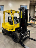 2017 HYSTER H60FT 6000 LB DIESEL FORKLIFT PNEUMATIC 86/181" 3 STAGE MAST SIDE SHIFTING FORK POSITIONER 1518 HOURS STOCK # BF9259349-BUF - United Lift Equipment LLC