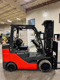 2022 TOYOTA 8FGCU32 6500 LB LP GAS FORKLIFT 746 HOURS CUSHION 87/187" 3 STAGE MAST SIDE SHIFTING FORK POSITIONER 4 WAY PLUMBING STOCK # BF9254729-BUF - United Lift Equipment LLC