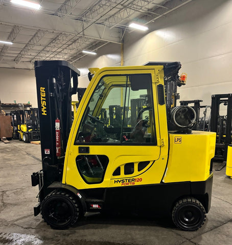 2022 HYSTER S120FT 12000 LB LP GAS FORKLIFT CUSHION 973 HOURS 92/185 3 STAGE MAST SIDE SHIFTER 4 WAY PLUMBING ENCLOSED CAB WITH HEAT & AC REMOVEABLE DOORS STOCK # BF9332419-BUF - United Lift LLC