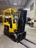 2018 HYSTER E50XN-33 5000 LB CAPACITY ELECTRIC CUSHION 89/194" 3 STAGE MAST SIDE SHIFTER 1267 HOURS PLUMBED 4 WAYS TO CARRIAGE STOCK # BF995429-BUF