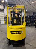 2018 HYSTER E50XN-33 5000 LB CAPACITY ELECTRIC CUSHION 89/194" 3 STAGE MAST SIDE SHIFTER 1267 HOURS PLUMBED 4 WAYS TO CARRIAGE STOCK # BF995429-BUF