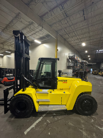 2020 HYSTER H360HD2 36000 LB DIESEL FORKLIFT PNEUMATIC 184/216" 2 STAGE MAST SIDE SHIFTING FORK POSITIONER ENCLOSED CAB WITH HEAT 2,243 HOURS HOURS STOCK # BF91281199-BUF - United Lift LLC