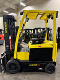 2016 HYSTER E60XN-33 6000 LB ELECTRIC FORKLIFT CUSHION 89/181" 3 STAGE MAST SIDE SHIFTER ONLY 878 HOURS STOCK # BF9141339-BUF - United Lift Equipment LLC