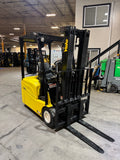 2020 YALE ERP035VT 3500 LB ELECTRIC CUSHION 3 WHEEL SIT DOWN FORKLIFT 82/187" 3 STAGE MAST SIDE SHIFTER LOW HOURS STOCK # BF975219-BUF