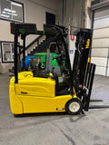 2020 YALE ERP035VT 3500 LB ELECTRIC CUSHION 3 WHEEL SIT DOWN FORKLIFT 82/187" 3 STAGE MAST SIDE SHIFTER LOW HOURS STOCK # BF975219-BUF