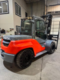 2017 TOYOTA 8FD70U 15500 LB DIESEL FORKLIFT PNEUMATIC 108/148" 2 STAGE CLEAR VIEW MAST SIDE SHIFTER & FORK POSITIONER 1,581 HOURS ENCLOSED HEATED CAB STOCK # BF9361539-BUF