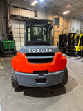 2017 TOYOTA 8FD70U 15500 LB DIESEL FORKLIFT PNEUMATIC 108/148" 2 STAGE CLEAR VIEW MAST SIDE SHIFTER & FORK POSITIONER 1,581 HOURS ENCLOSED HEATED CAB STOCK # BF9361539-BUF