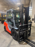 2019 TOYOTA 8FG40U 9000 LB LP GAS FORKLIFT PNEUMATIC 91/132" 2 STAGE CLEAR VIEW MAST SIDE SHIFTING FORK POSITIONER ENCLOSED CAB  HEAT & AC 1302 HOURS STOCK # BF9234199-BUF