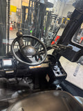 2019 TOYOTA 8FG40U 9000 LB LP GAS FORKLIFT PNEUMATIC 91/132" 2 STAGE CLEAR VIEW MAST SIDE SHIFTING FORK POSITIONER ENCLOSED CAB  HEAT & AC 1302 HOURS STOCK # BF9234199-BUF