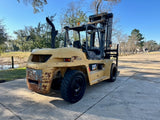 2009 CATERPILLAR P33000 33000 LB DIESEL FORKLIFT PNEUMATIC 151/157" 2 STAGE MAST DUAL DRIVE TIRES SIDE SHIFTING FORK POSITIONER 4202 HOURS STOCK # BF9754239-TXB - United Lift LLC