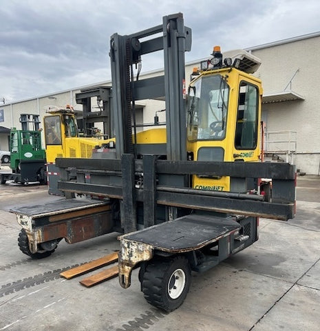 2020 COMBI C14000 14000 LB DIESEL FORKLIFT PNEUMATIC SIDE LOADER 138/178" 2 STAGE MAST FULL WIDTH FORK POSITIONER ENCLOSED HEATED CAB 6909 HOURS STOCK # BF9659539-NCB - United Lift LLC