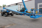 2019 GENIE S85XC TELESCOPIC STRAIGHT BOOM LIFT AERIAL LIFT WITH JIB ARM 85' REACH DIESEL 4WD 1716 HOURS STOCK # BF9948179-NLE - United Lift LLC
