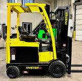 2021 HYSTER E50XN 5000 LB CAPACITY ELECTRIC CUSHION 89/200" 3 STAGE MAST SIDE SHIFTING FORK POSITIONER ONLY 783 HOURS STOCK # BF9175189-BUF - United Lift Equipment LLC