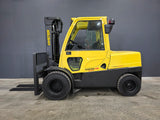 2020 HYSTER H110FT 11000 LB DIESEL FORKLIFT PNEUMATIC 94/185" 3 STAGE MAST SIDE SHIFTER ENCLOSED CAB 1377 HOURS STOCK # BF9178859-ILE