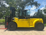 2008 HYSTER H550F 55000 LB CAPACITY DIESEL FORKLIFT PNEUMATIC 124" 2 STAGE MAST SIDE SHIFTING FORK POSITIONER DUAL DRIVE TIRES ENCLOSED CAB 3286 HOURS STOCK # BF91893549-TXB