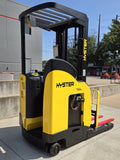 2017 HYSTER N30ZDR2-16.5 3000 LB ELECTRIC NARROW AISLE DEEP REACH FORKLIFT CUSHION 93/212 3 STAGE MAST FULL FREE LIFT SIDE SHIFTER 4278 HOURS STOCK # BF9168949-RIL