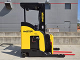 2017 HYSTER N30ZDR2-16.5 3000 LB ELECTRIC NARROW AISLE DEEP REACH FORKLIFT CUSHION 93/212 3 STAGE MAST FULL FREE LIFT SIDE SHIFTER 4278 HOURS STOCK # BF9168949-RIL
