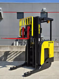 2017 HYSTER N30ZDR2-16.5 3000 LB ELECTRIC NARROW AISLE DEEP REACH FORKLIFT CUSHION 93/212 3 STAGE MAST FULL FREE LIFT SIDE SHIFTER 4278 HOURS STOCK # BF9168949-RIL