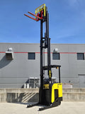 2017 HYSTER N30ZDR2-16.5 3000 LB ELECTRIC NARROW AISLE DEEP REACH FORKLIFT CUSHION 93/212 3 STAGE MAST FULL FREE LIFT SIDE SHIFTER 4278 HOURS STOCK # BF9168949-RIL