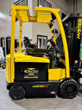 2018 HYSTER E60XN-33 6000 LB ELECTRIC FORKLIFT CUSHION 88/187" 3 STAGE MAST SIDE SHIFTING FORK POSITIONER ONLY 1219 HOURS STOCK # BF991459-BUF