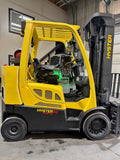 2022 HYSTER S80FT-BCS 8000 LB LP GAS FORKLIFT SMOOTH CUSHION 98/213" 3 STAGE MAST SIDE SHIFTING FORK POSITIONER 987 HOURS STOCK # BF9123539-BUF