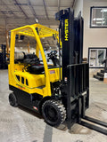 2020 HYSTER S55FT 5500 LB LP GAS FORKLIFT TREADED CUSHION 89/207" 3 STAGE MAST SIDE SHIFTER 945 HOURS STOCK # BF9118849-BUF