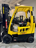 2020 HYSTER S55FT 5500 LB LP GAS FORKLIFT TREADED CUSHION 89/207" 3 STAGE MAST SIDE SHIFTER 945 HOURS STOCK # BF9118849-BUF