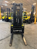 2020 YALE ERC055VGN 5500 LB 36 VOLT ELECTRIC RECONDITIONED BATTERY WITH 1 YEAR WARRANTY FORKLIFT 88/201" THREE STAGE MAST SIDE SHIFTING FORK POSITIONER plumbed 4 ways to carriage 971 HOURS STOCK # BF9131529-BUF